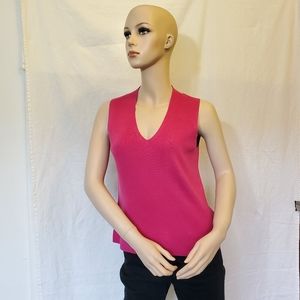 G Knitwear Pink V-neck Tank